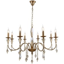 Люстра подвесная Grace 8xE14 40Вт, размер 86x86x88-174 см, цвет бронза
