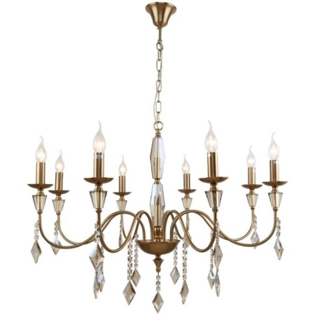 Suspended chandelier Grace 8xe14 40W, size 86x86x88-174 cm, bronze color