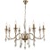 Suspended chandelier Grace 8xe14 40W, size 86x86x88-174 cm, bronze color