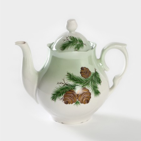 Porcelain kettle "Cedar branch", 1000 ml