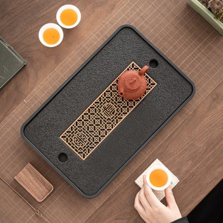 Tray for the tea ceremony, 43 x 26 cm, black