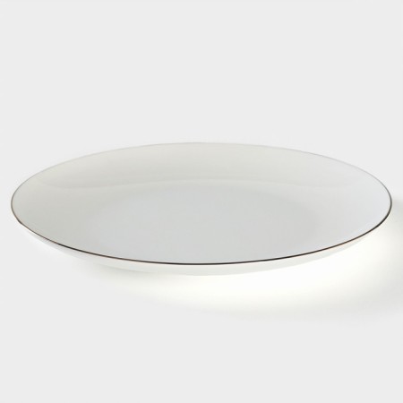 Porcelain dining “Golden Line”, D = 27 cm, white color-1