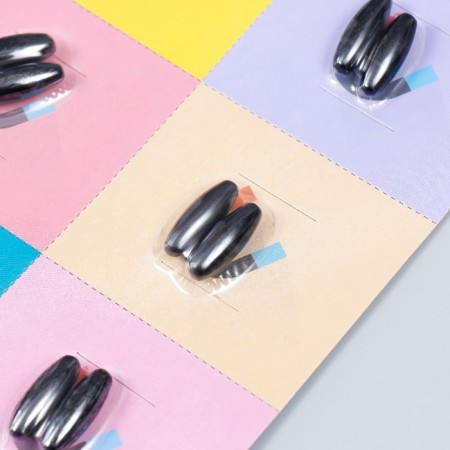Black Magnet "Oval" set 2 pcs 2.8x0.8x0.8 cm