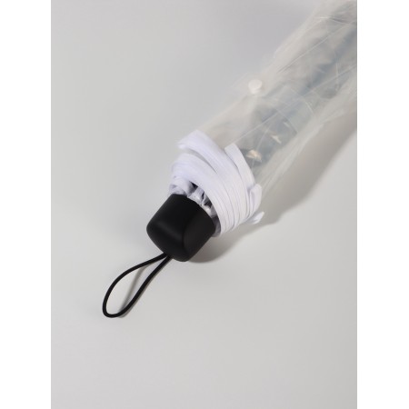 Umbrella fur r48/53 8p 3 sp pvc plain handle white wool qf-3