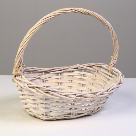 Wicker basket, 30 x 20 x 12/9/25 cm, willow-1