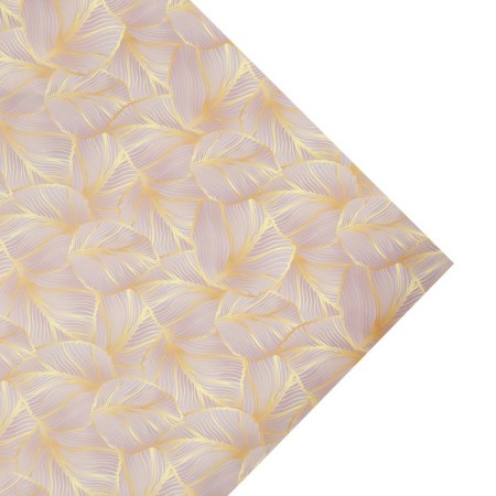 Paper packing gloss double -sided "golden leaves", 70 x 100 cm-2