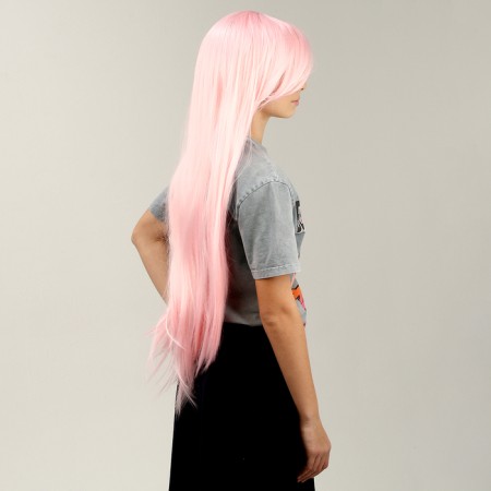 Carnival wig "anime" color pink, long-3