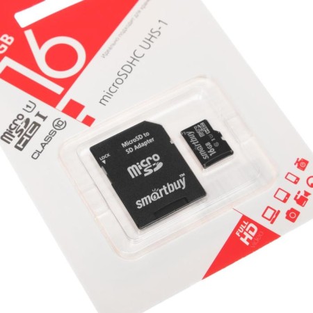 Memory map Smartbuy Microsd, 16 GB, SDHC, class 10, with adapter SD-6