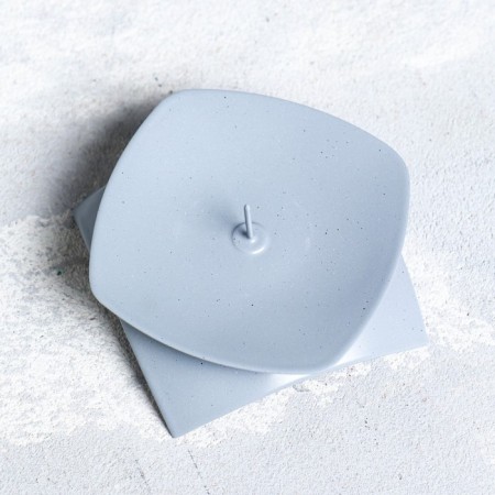 Cattle of "quarter n" metal per 1 candle, 9.5x3 cm, gray-2