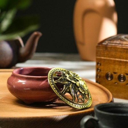 Kurilnitsa for any incense "Charot" ceramic, lilac-1
