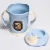 Pilot nursery with soft nose, 270 ml., With handles, color light blue, MIX drawing