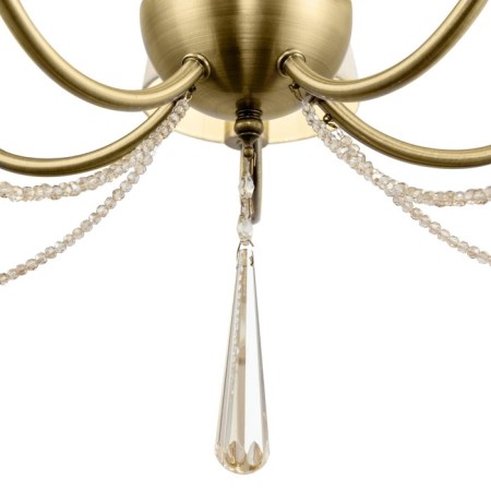 Charya FREYA FR2019PL-05BS MADELINE, 700x700x1640 mm, E14, 5x40W, brass color-2