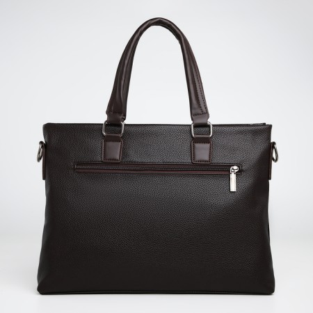 Male Business Bag, Textura, 2 external pockets, brown color-1