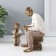 Polystone souvenir "Father reads the son" of "bronze, white-brown set 2 pcs 14x9.5x15 cm