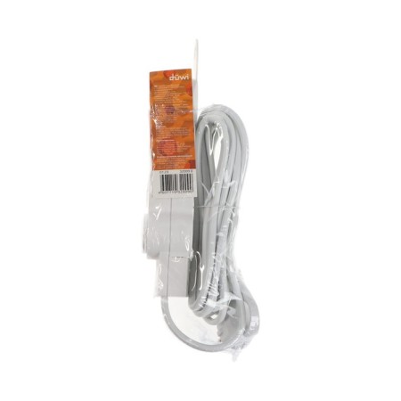 Duwi extension cord, 3 sockets, 5 m, 10 A, 2200 W, PVS 3x0.75 mm2, with salary, with a switch, white-6