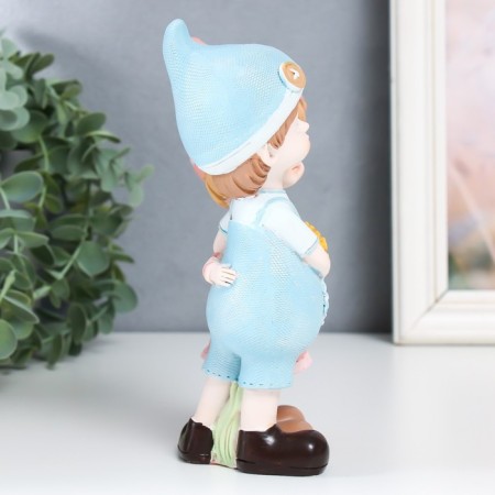 Polystone souvenir "Baby in caps, with a bouquet" MIX 9.5x6x17.5 cm-2