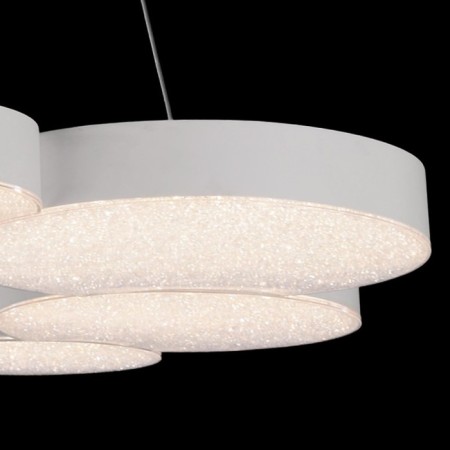Suspended chandelier Mantra lunas, Led, 3700lm, 3000k, 1600 mm, matte white color-4