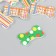 Buttons wood for creativity 2 punctures "painted bones" set of 15 pcs 2.8x1.5 cm