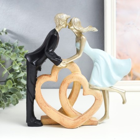 Souvenir Polystone "Lovers - Kiss at the heart" 23x5x24 cm-3
