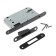 The latch is mortise magnetic, under the Lockland ZLK6BL cylinder, black color is black