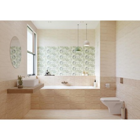Botanica wall tiles Beige relief 200x440 (in package 1.05 sq.m)-1