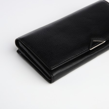Women's wallet on a magnet, black color-2