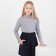Turtleneck for girls, height 122 cm, color gray melange
