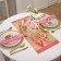 The path to the Ethel table peonies 30x70 cm, 100% cotton, sarzha 190 g/m2