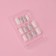 Zebra overhead nails, 24 pcs, with glue plates, soft square shape, white/silver color