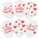 Shar Latex 12 "I love you" hearts, white, pastel, 5 tbsp., Set 25 pcs., Mix