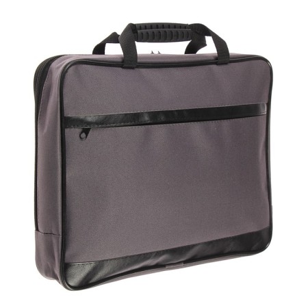 Folder with handles Textile A4, 370 x 290 x 50 mm, calligrata, 1c15 "Kingisepp", external/inner pocket, gray-1