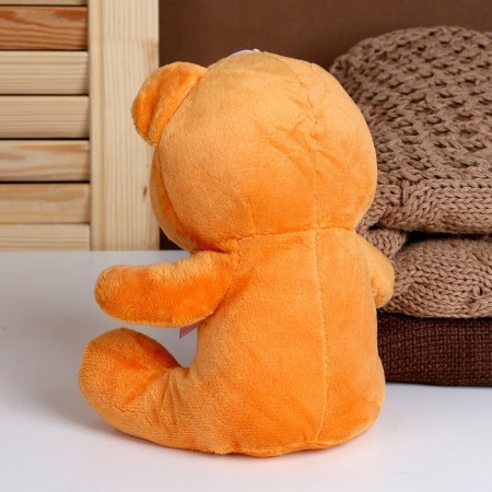 Soft toy "Bear" with a bow, 20 cm, brown color-2