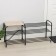 Shoes for shoes with a “double” seat, 3 shelves, suede, black color