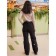 Pants for girls, height 140 cm, black color
