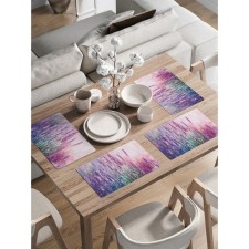 A set of napkins for setting the Gornaya Lavender table, rectangular, rounded edges, size 30x46 cm, 4 pcs