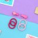 Hair set "Baby" (4 elastic bands, 2 clamps 3.5 cm) heart, pink