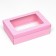 Gift folding box, packaging, "pink", with a window of 30 x 20 x 9 cm