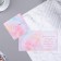 Mini-postcard "Happy Birthday!" pink tones, 7.5x7.5 cm