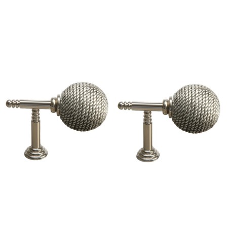 Hook for curtains KS100 CAPPIO, one -rod, chromium color, 2 pcs-2