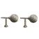 Hook for curtains KS100 CAPPIO, one -rod, chromium color, 2 pcs