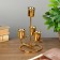 Summary Metal for 4 candles "spiral" gold 16x9x9 cm