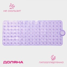 The rug anti -slip into the bathtub on the suction cups of the “Relief”, 37 × 88 cm, color mix