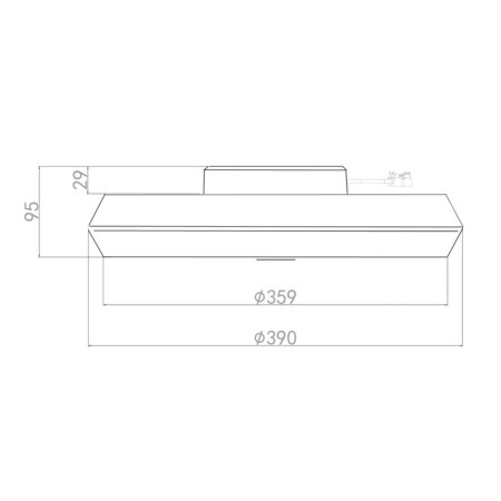 Ceiling lamp 24W, LED, 9.5x39 cm, white-9