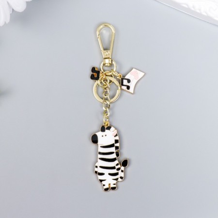 Trick metal, enamel with carbine "Zebra with notes"-1