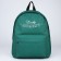 Backpack School Textile Lucky Moment, with pocket, 29x12x40, green color