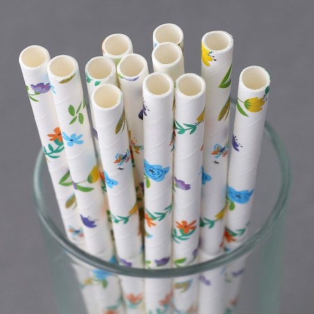 Pipe for cocktail "Flowerers", set of 12 pcs.-3