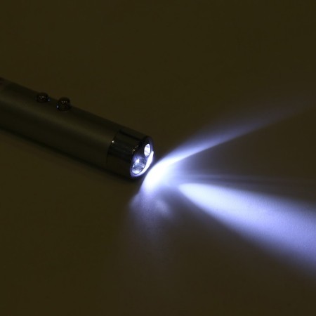 Laser pointer, with carbine, range 1 km, 3 lr 44, 7.3 x 1.2 cm, silver-4