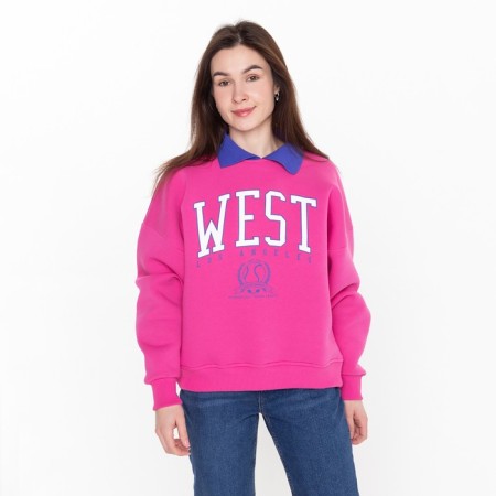 Women's sweatshirt was launched, pink color, size m (42-44)