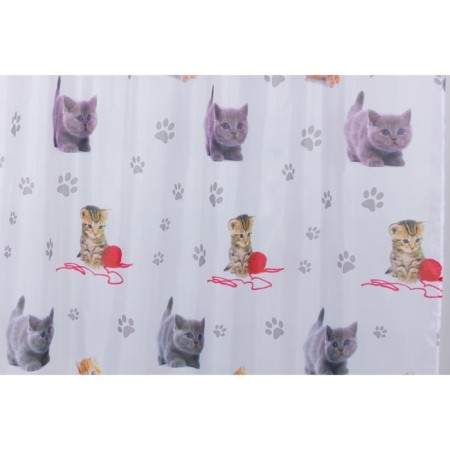Curtain for the bathroom "kittens", 180 x 180 cm-2