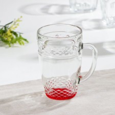 Glass mug, 400 ml, mix color